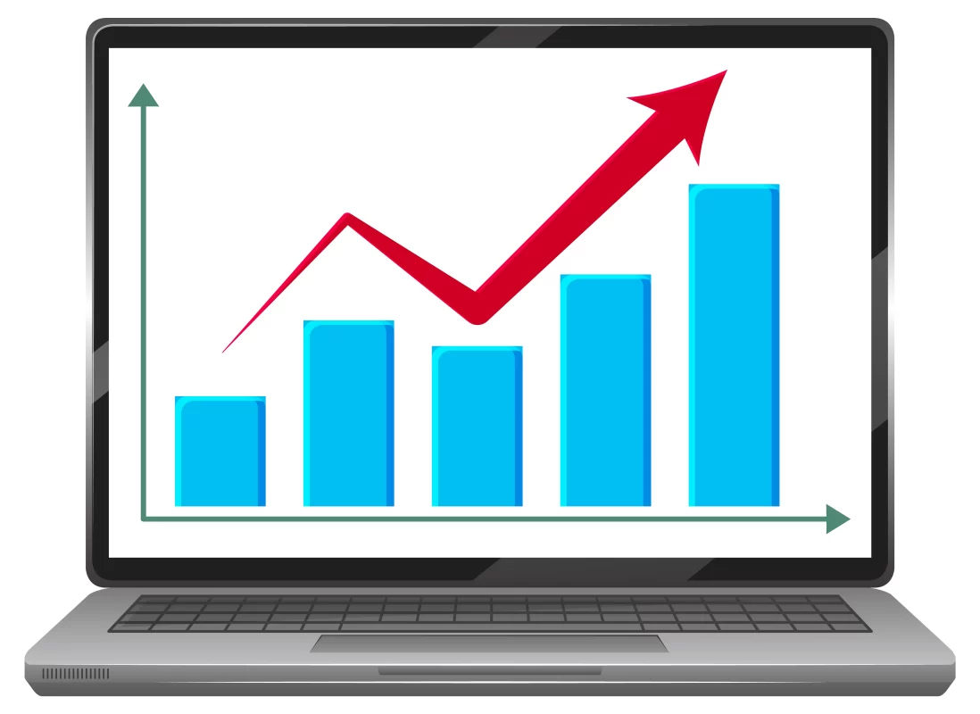 Laptop with ranking graph